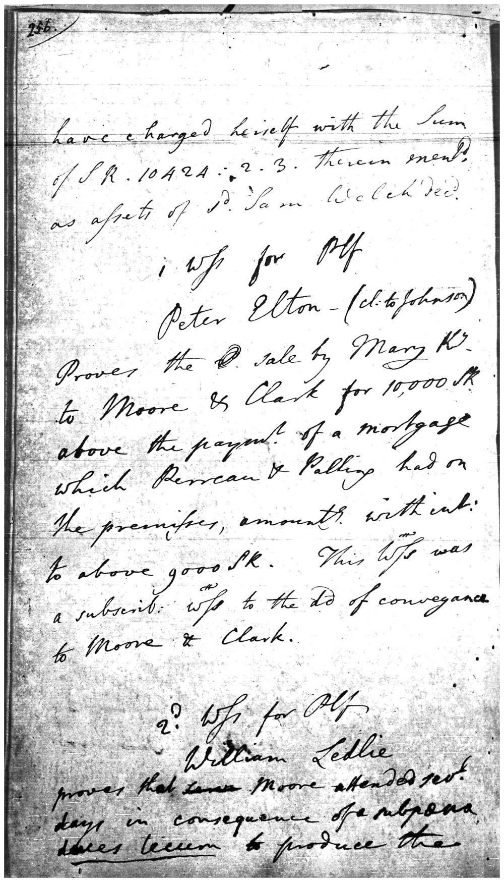 A manuscript page from the Hyde judicial notebooks